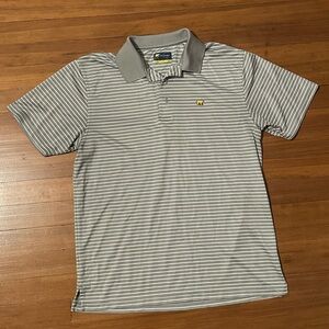 Men's Striped Polo Shirt - Gray